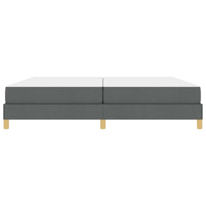 Letto a molle con materasso Grigio scuro 200 x 200 cm Tessuto | homemem39