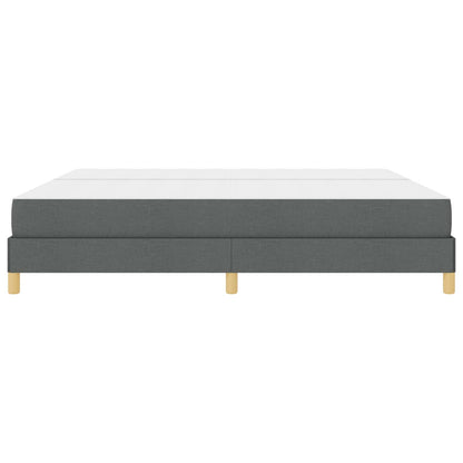 Letto a molle con materasso Grigio scuro 200 x 200 cm Tessuto | homemem39