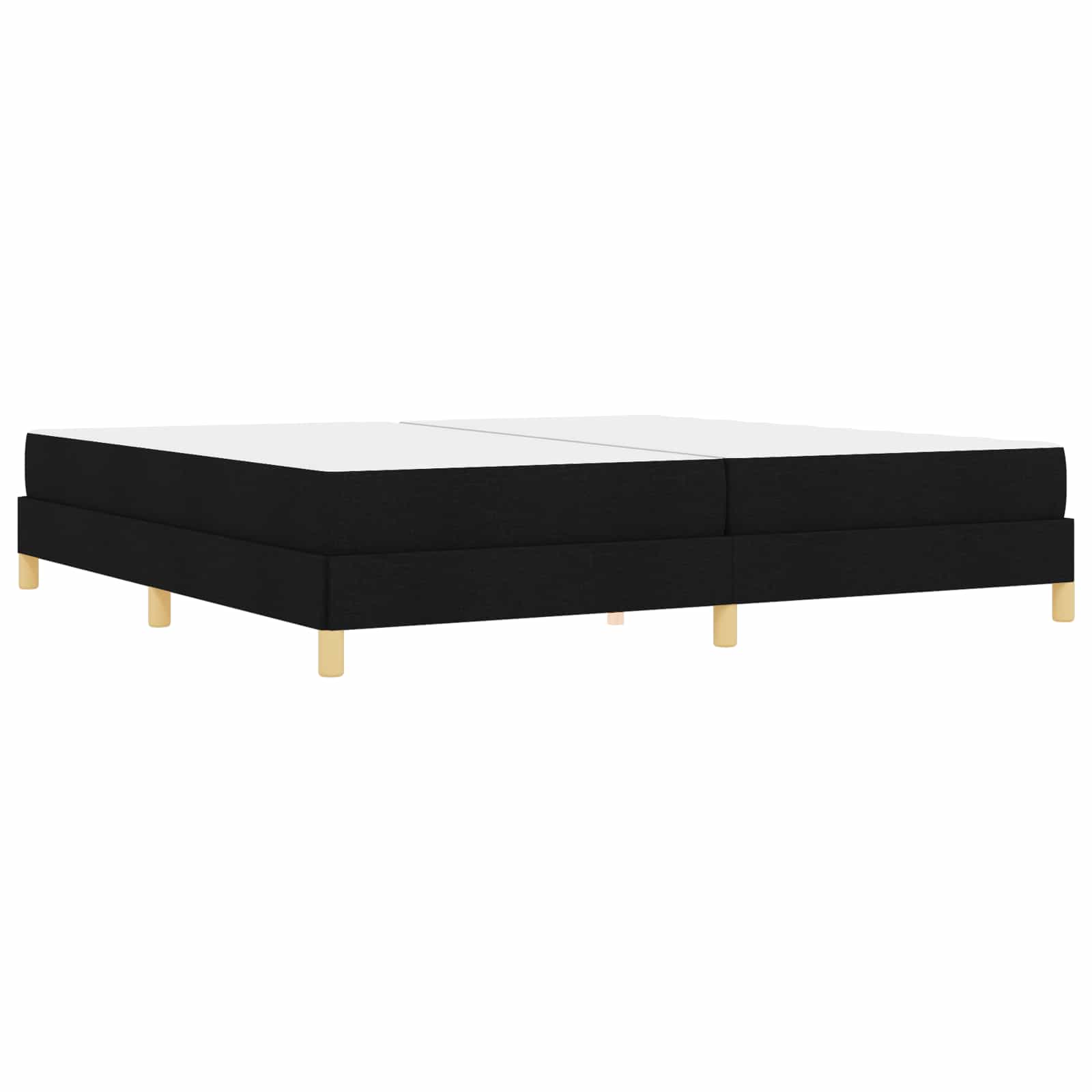 Letto a molle con materasso Nero 200 x 200 cm Tessuto | homemem39