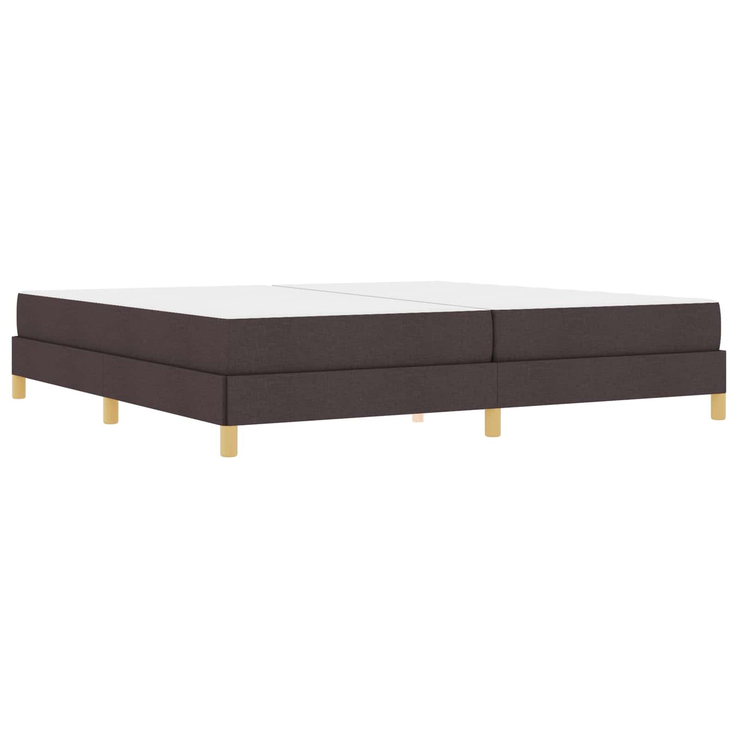 Letto a molle con materasso Marrone Scuro 200 x 200 cm Tessuto | homemem39