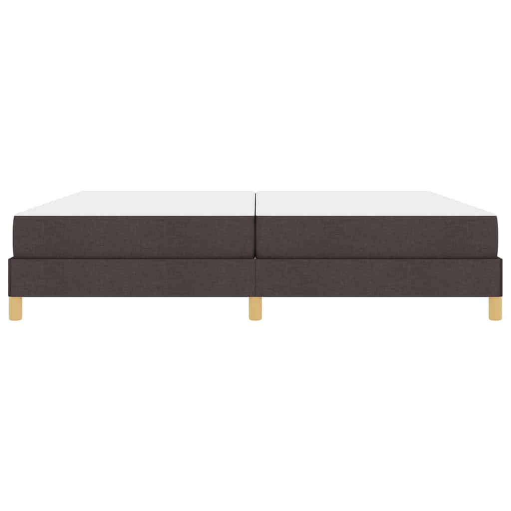 Letto a molle con materasso Marrone Scuro 200 x 200 cm Tessuto | homemem39