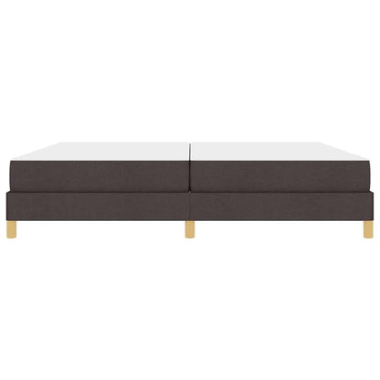 Letto a molle con materasso Marrone Scuro 200 x 200 cm Tessuto | homemem39