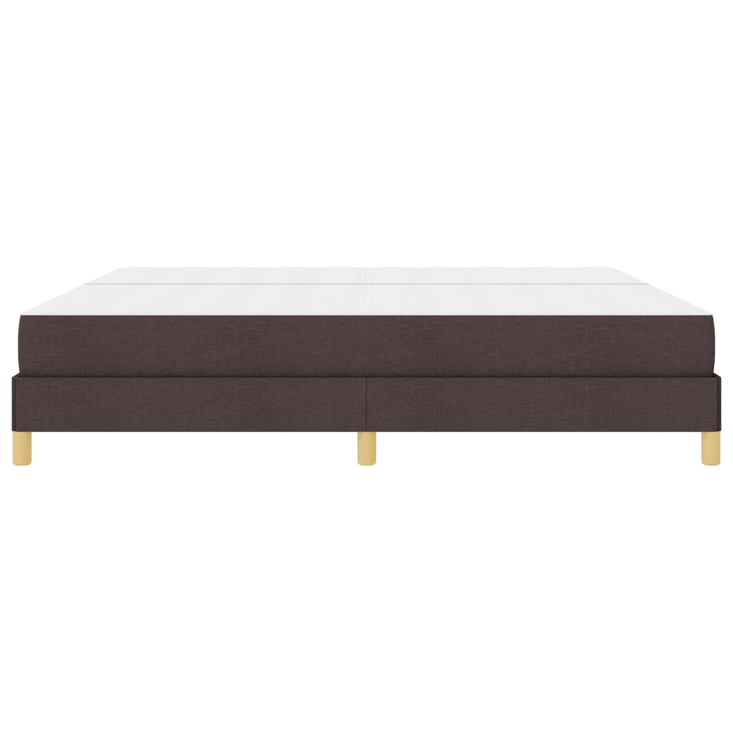 Letto a molle con materasso Marrone Scuro 200 x 200 cm Tessuto | homemem39