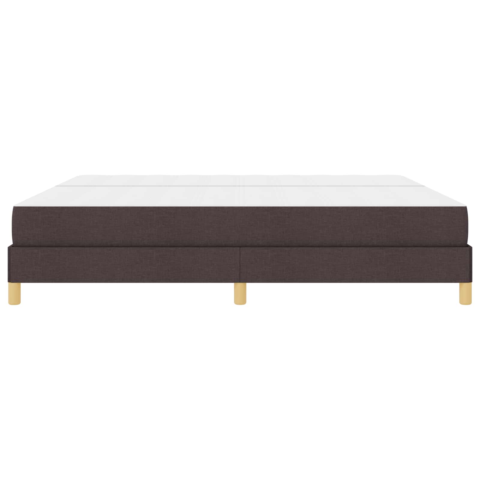 Letto a molle con materasso Marrone Scuro 200 x 200 cm Tessuto | homemem39
