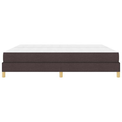 Letto a molle con materasso Marrone Scuro 200 x 200 cm Tessuto | homemem39