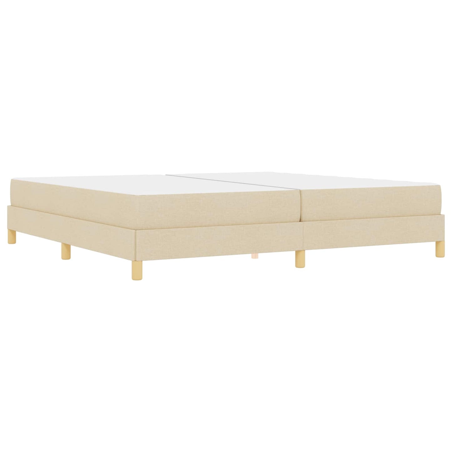 Letto a molle con materasso Crema 200 x 200 cm Tessuto | homemem39