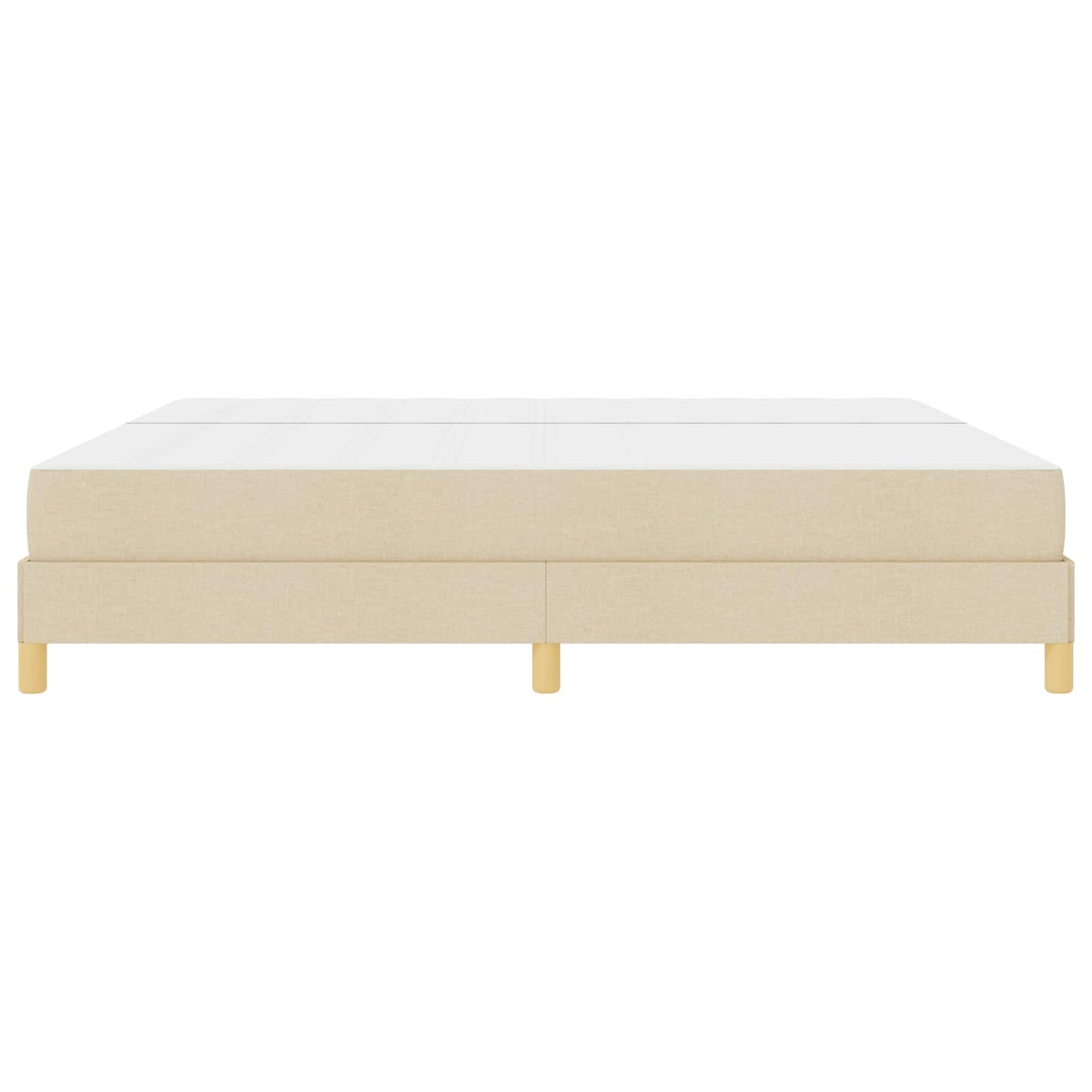 Letto a molle con materasso Crema 200 x 200 cm Tessuto | homemem39