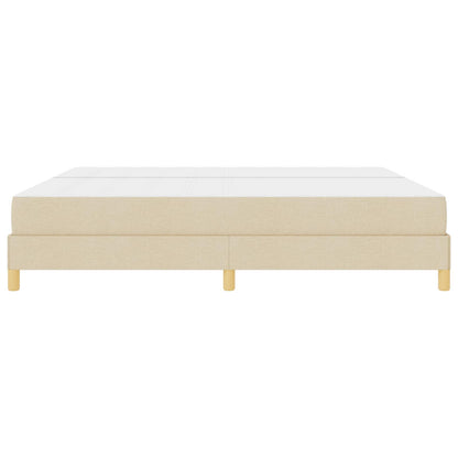 Letto a molle con materasso Crema 200 x 200 cm Tessuto | homemem39