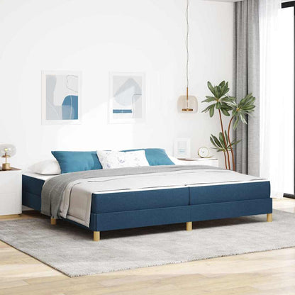 Letto a molle con materasso Blu 200 x 200 cm Tessuto | homemem39