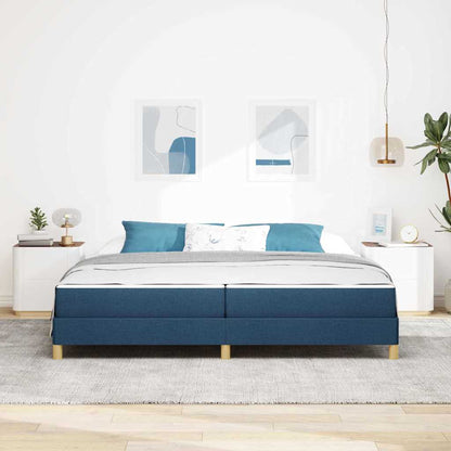 Letto a molle con materasso Blu 200 x 200 cm Tessuto | homemem39