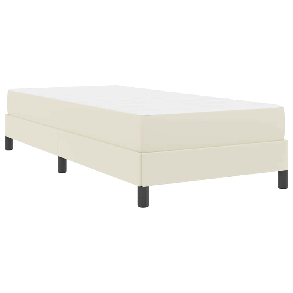 Struttura del letto con materasso Crema 80 x 200 cm Tessuto | homemem39