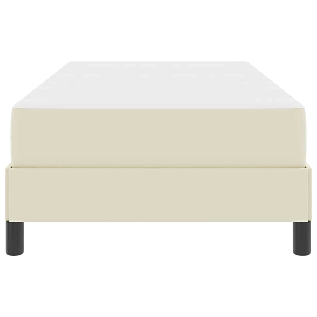 Struttura del letto con materasso Crema 80 x 200 cm Tessuto | homemem39
