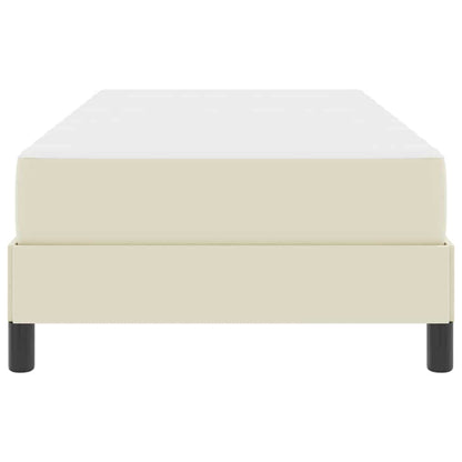 Struttura del letto con materasso Crema 80 x 200 cm Tessuto | homemem39