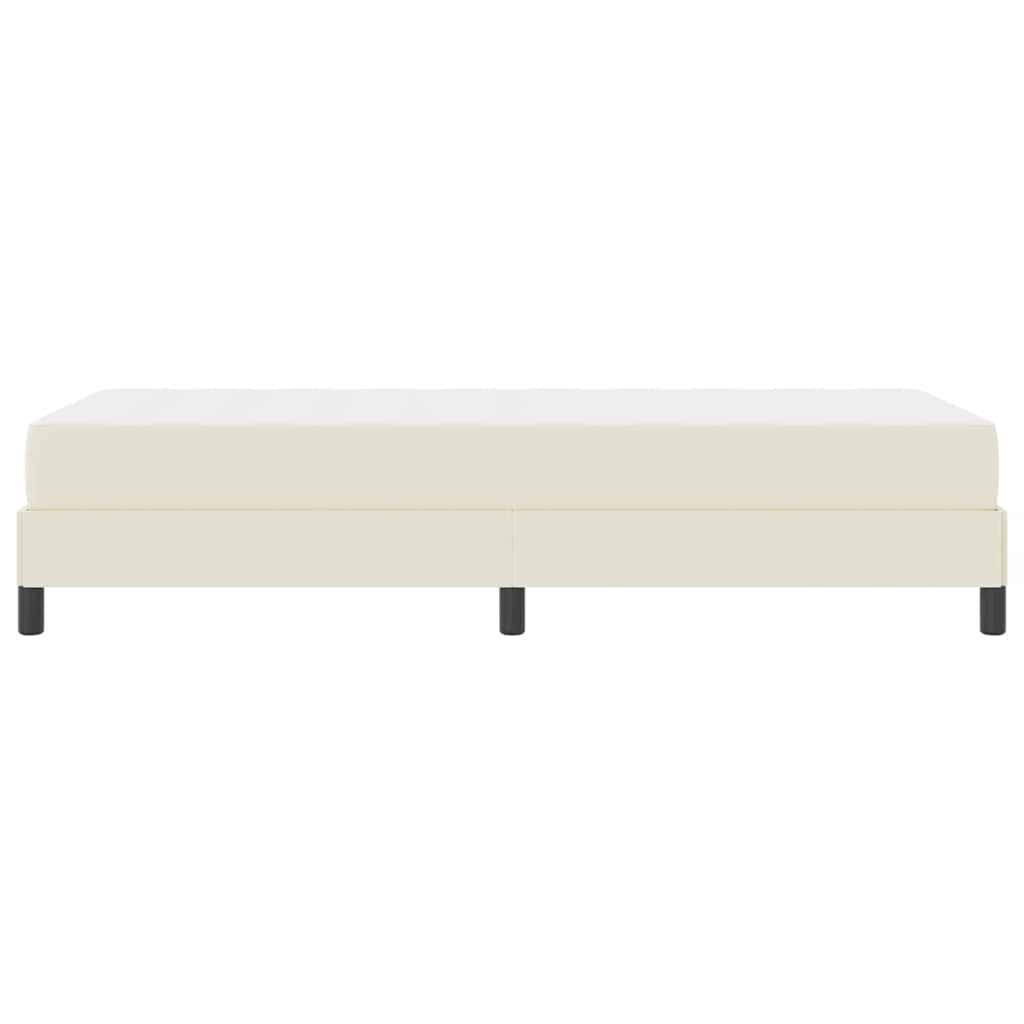 Struttura del letto con materasso Crema 80 x 200 cm Tessuto | homemem39