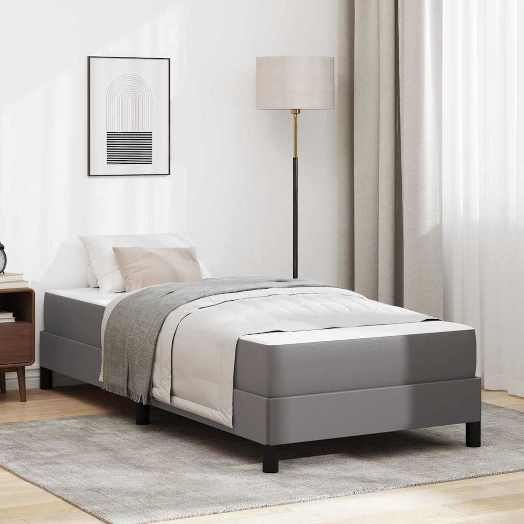 Struttura del letto con materasso Grigio 80 x 200 cm Tessuto | homemem39