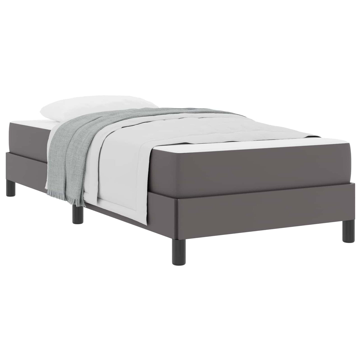Struttura del letto con materasso Grigio 80 x 200 cm Tessuto | homemem39