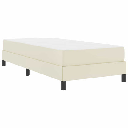 Struttura del letto con materasso Crema 90 x 190 cm Tessuto | homemem39