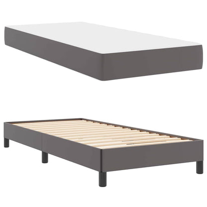Struttura del letto con materasso Grigio 90 x 190 cm Tessuto | homemem39