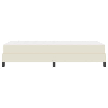 Struttura del letto con materasso Crema 90 x 200 cm Tessuto | homemem39