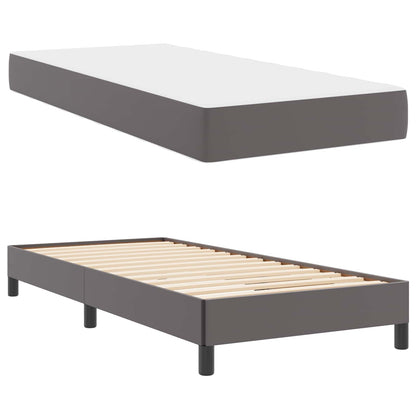 Struttura del letto con materasso Grigio 90 x 200 cm Tessuto | homemem39