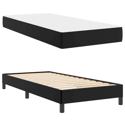 Struttura del letto con materasso Nero 100 x 200 cm Tessuto | homemem39