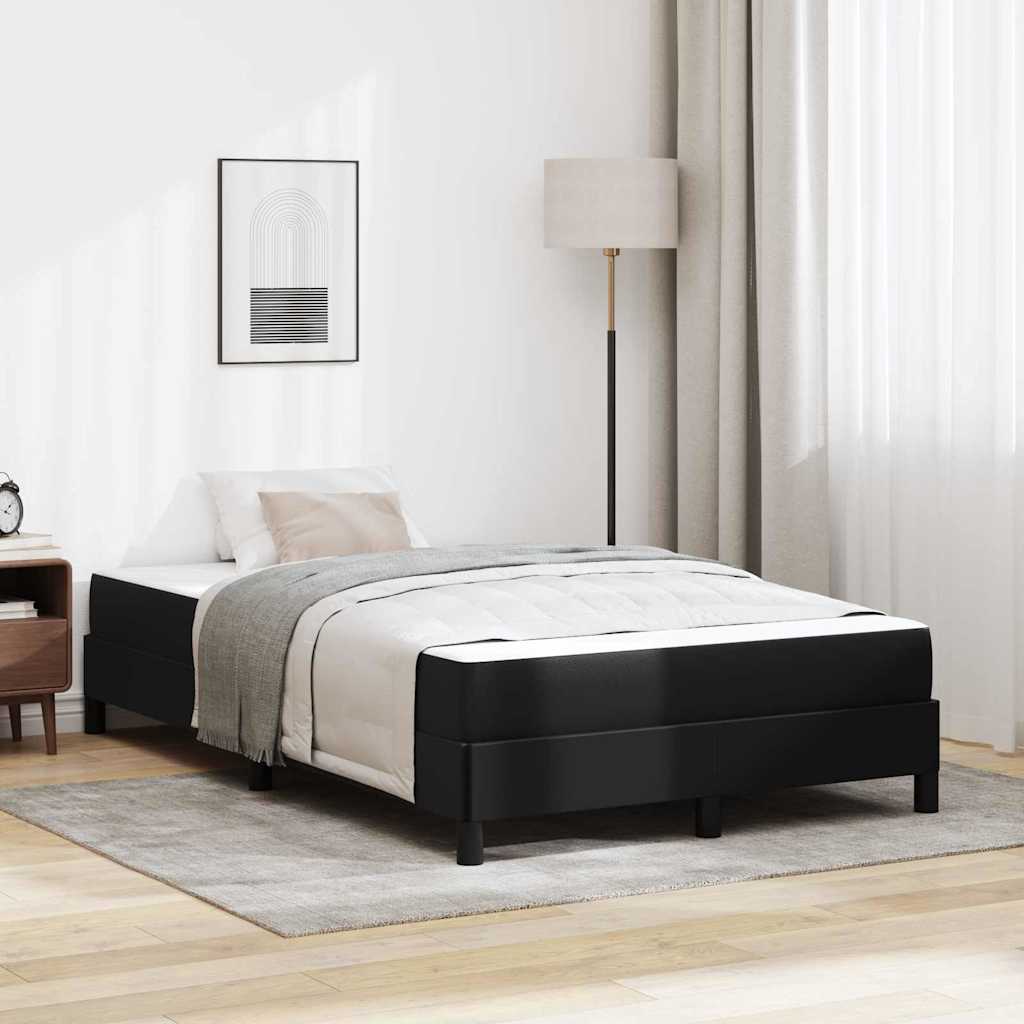 Struttura del letto con materasso Nero 120 x 190 cm Tessuto | homemem39