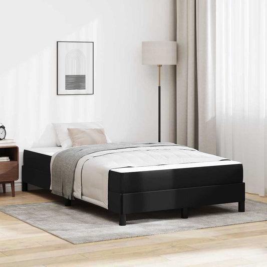 Struttura del letto con materasso Nero 120 x 190 cm Tessuto | homemem39