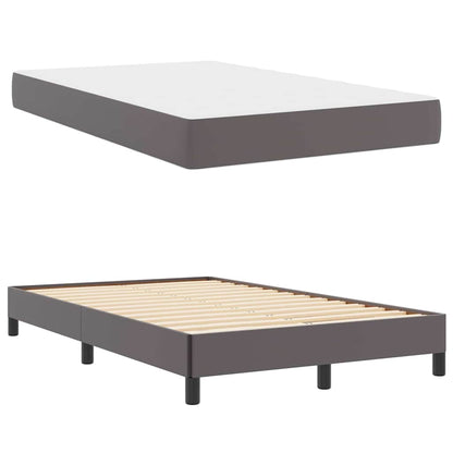 Struttura del letto con materasso Grigio 120 x 190 cm Tessuto | homemem39