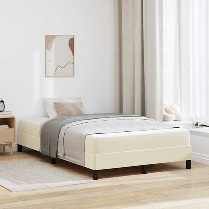 Struttura del letto con materasso Crema 120 x 200 cm Tessuto | homemem39