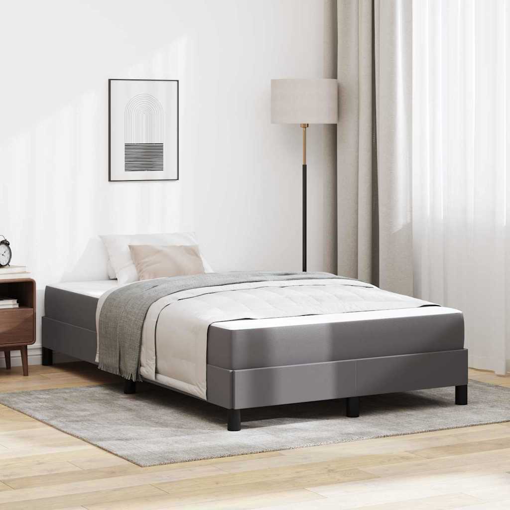 Struttura del letto con materasso Grigio 120 x 200 cm Tessuto | homemem39