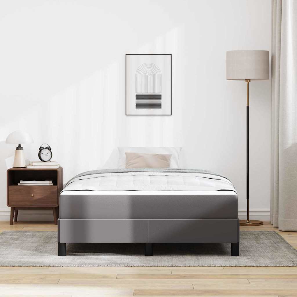 Struttura del letto con materasso Grigio 120 x 200 cm Tessuto | homemem39