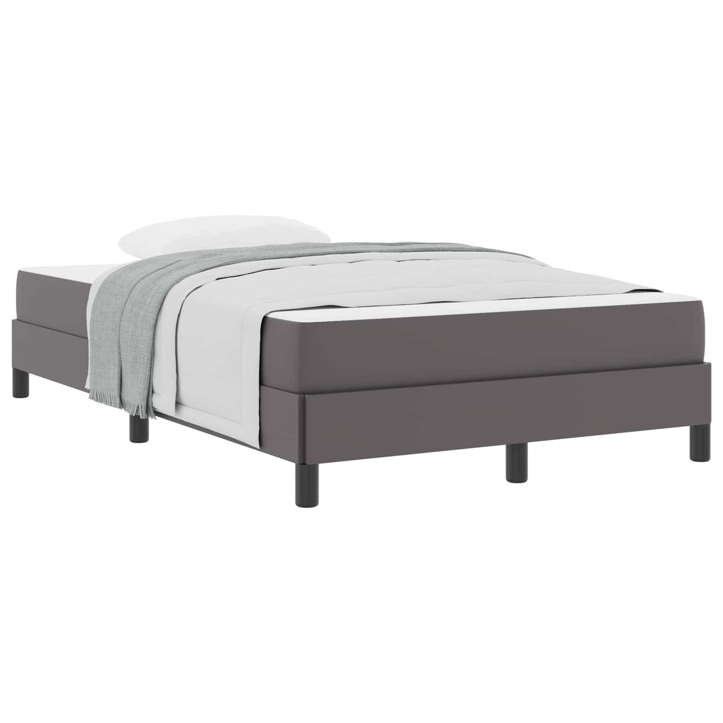 Struttura del letto con materasso Grigio 120 x 200 cm Tessuto | homemem39