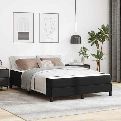 Struttura del letto con materasso Nero 140 x 190 cm Tessuto | homemem39