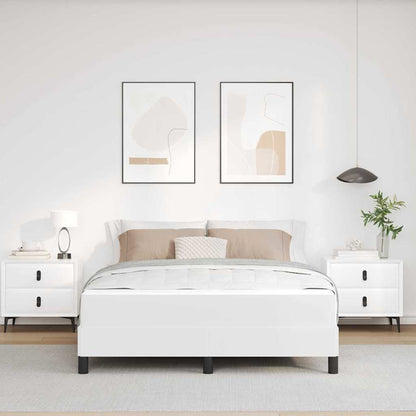 Struttura del letto Bianco Puro 140 x 200 cm Tessuto | homemem39