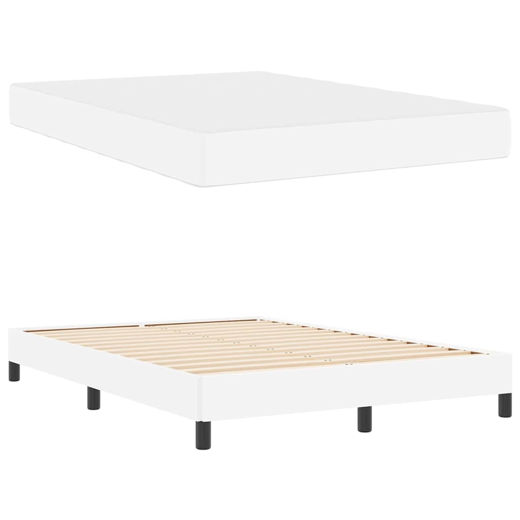 Struttura del letto Bianco Puro 140 x 200 cm Tessuto | homemem39