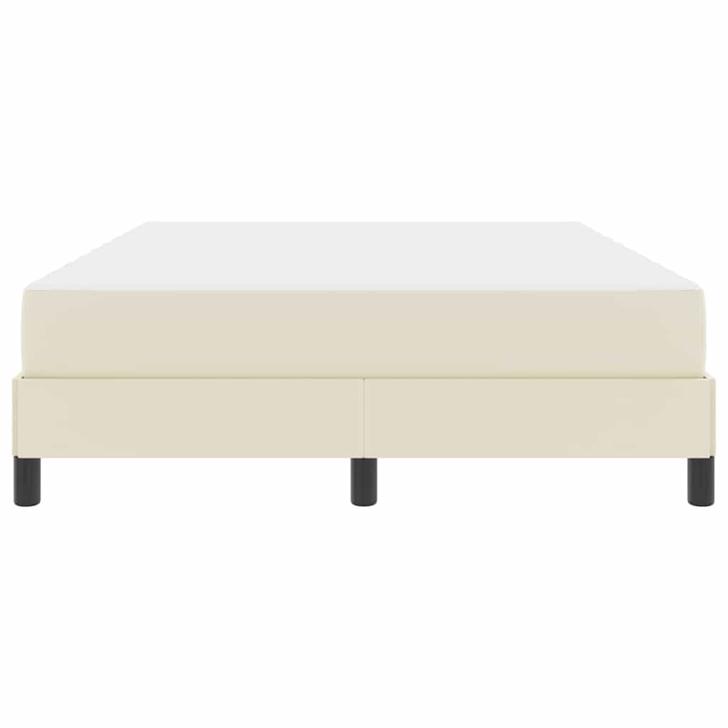 Struttura del letto con materasso Crema 140 x 200 cm Tessuto | homemem39