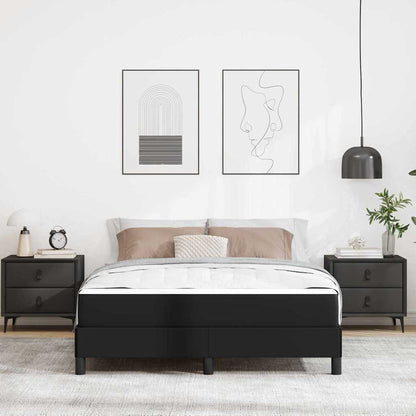 Struttura del letto con materasso Nero 160 x 200 cm Tessuto | homemem39