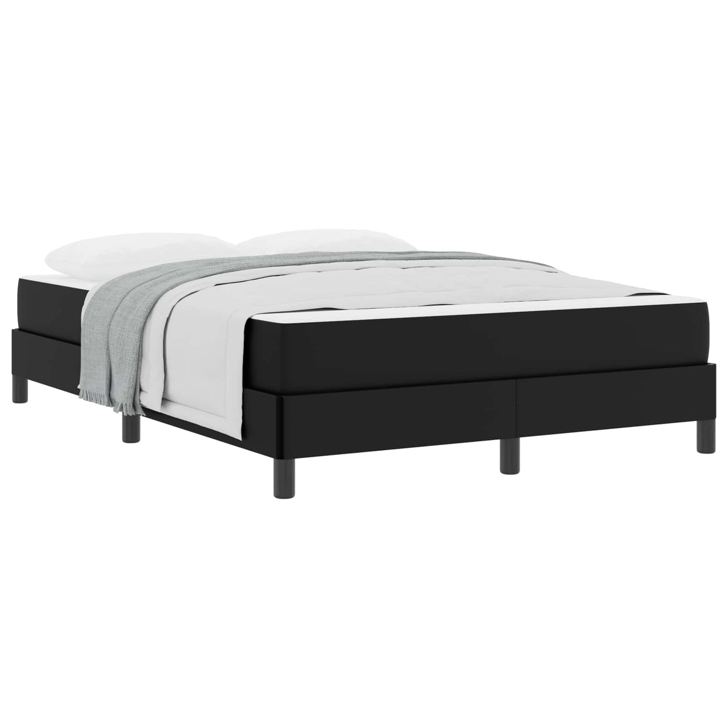 Struttura del letto con materasso Nero 160 x 200 cm Tessuto | homemem39