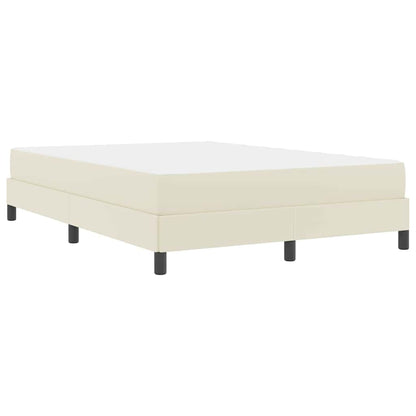 Struttura del letto con materasso Crema 160 x 200 cm Tessuto | homemem39