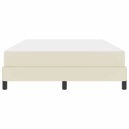 Struttura del letto con materasso Crema 160 x 200 cm Tessuto | homemem39