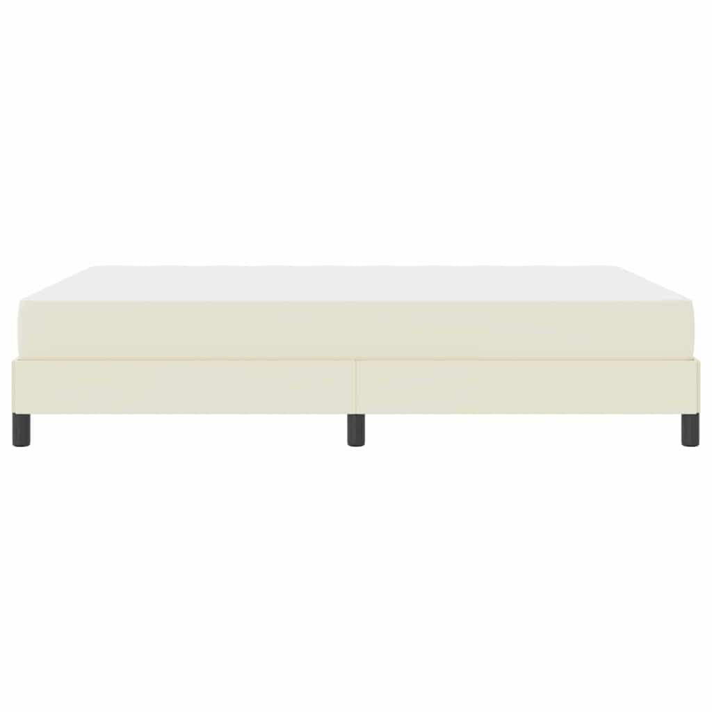 Struttura del letto con materasso Crema 160 x 200 cm Tessuto | homemem39