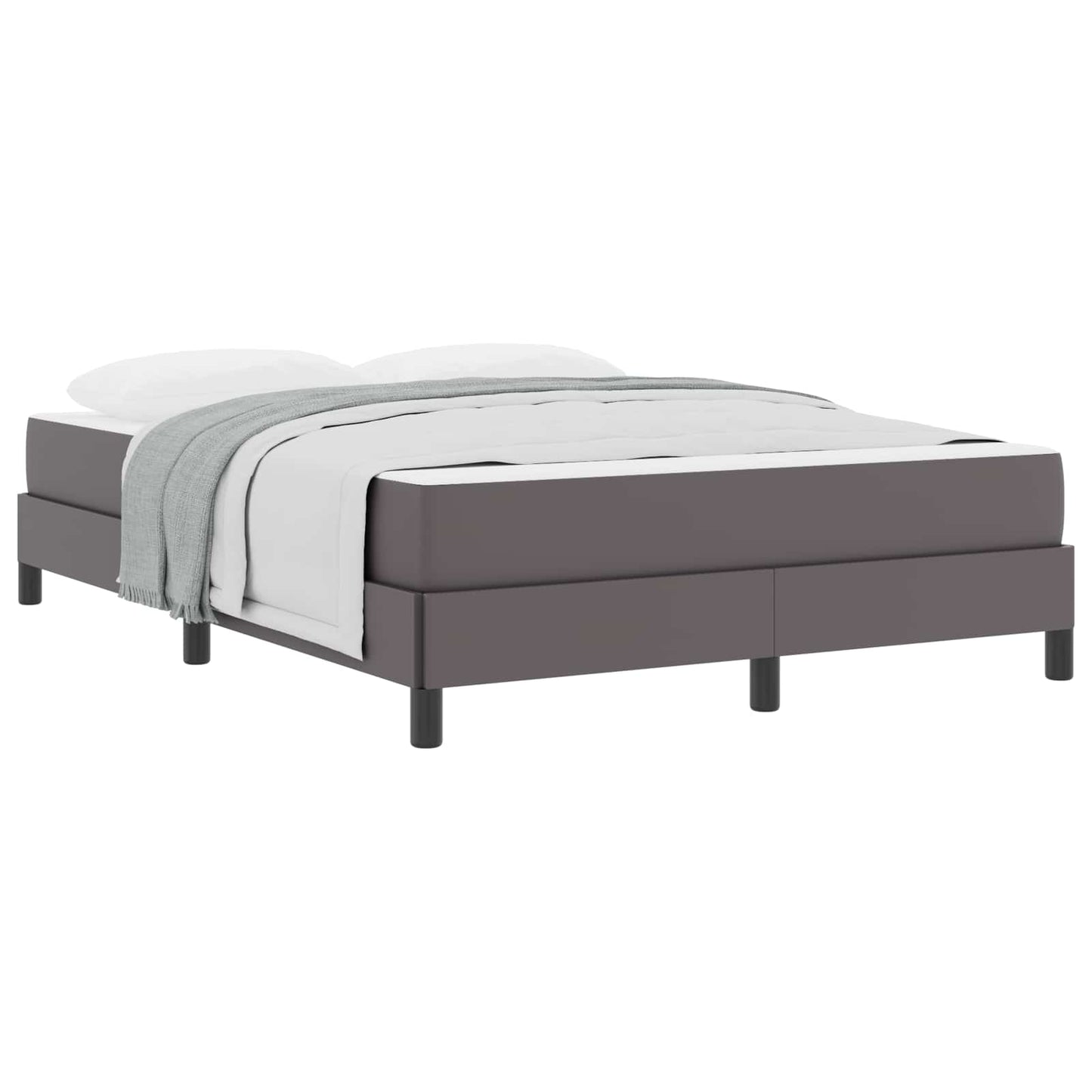 Struttura del letto con materasso Grigio 160 x 200 cm Tessuto | homemem39