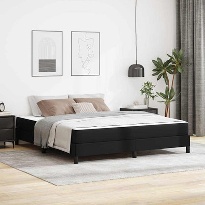 Struttura del letto con materasso Nero 180 x 200 cm Tessuto | homemem39