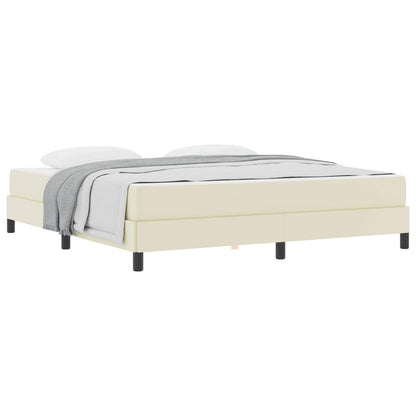 Struttura del letto con materasso Crema 180 x 200 cm Tessuto | homemem39