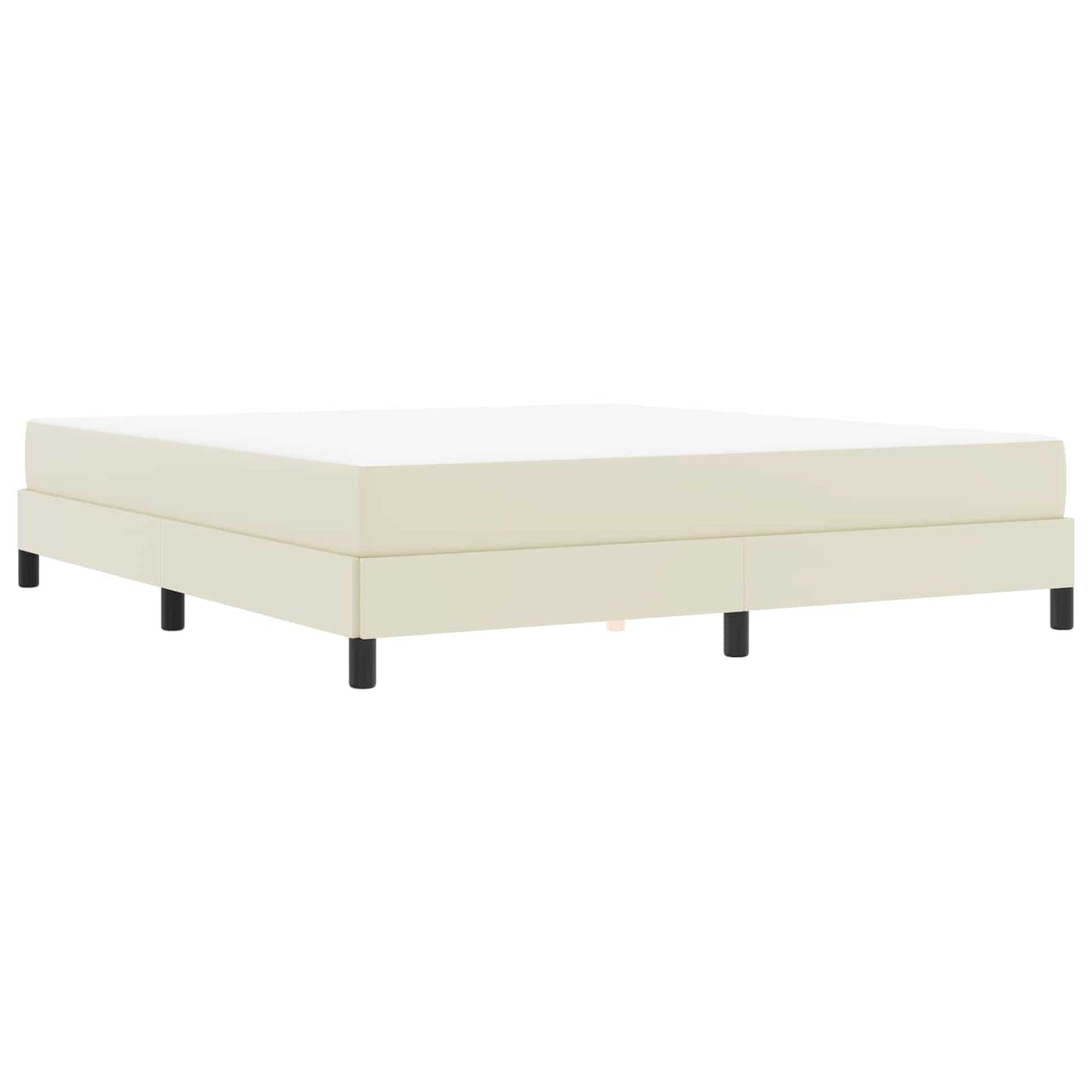 Struttura del letto con materasso Crema 180 x 200 cm Tessuto | homemem39