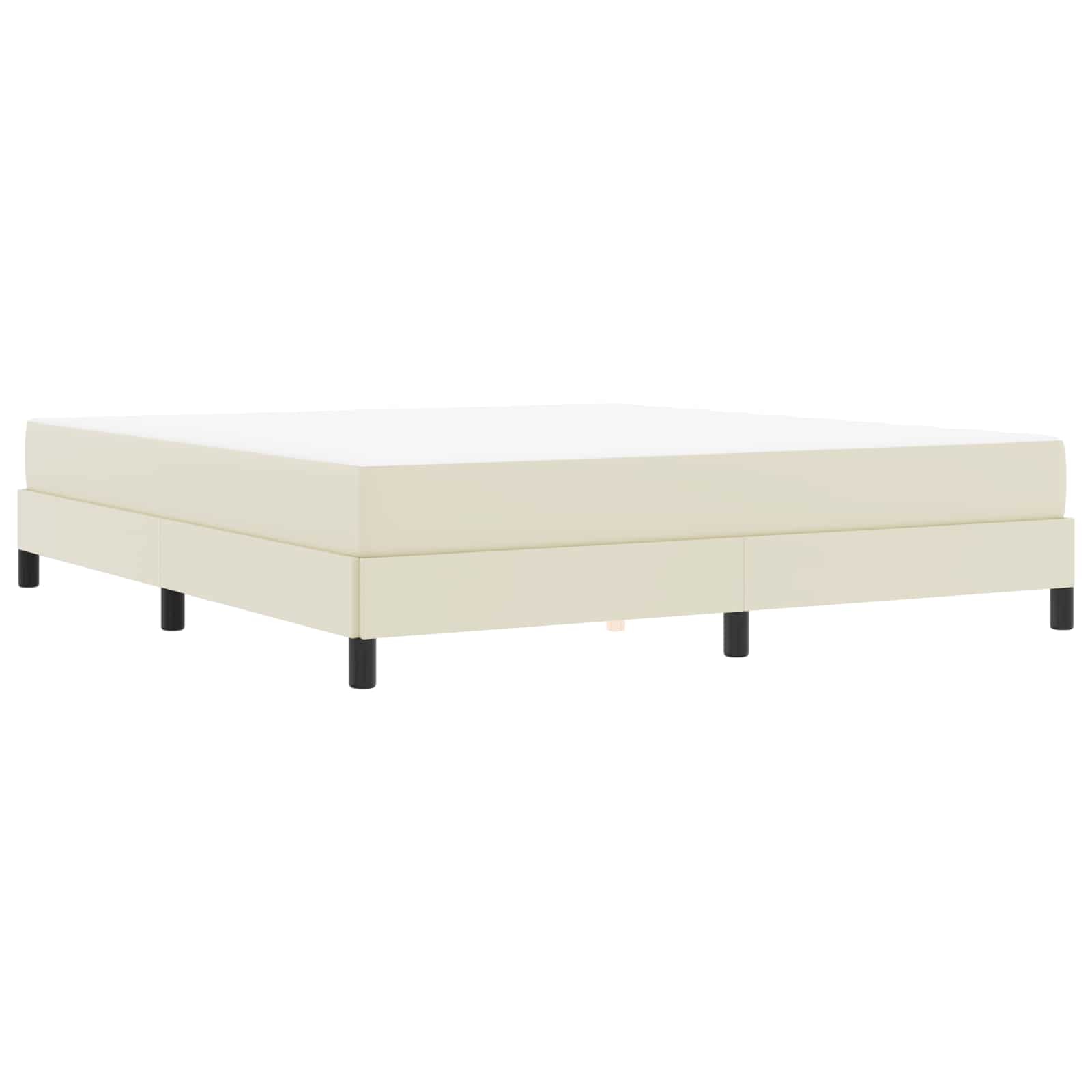 Struttura del letto con materasso Crema 180 x 200 cm Tessuto | homemem39