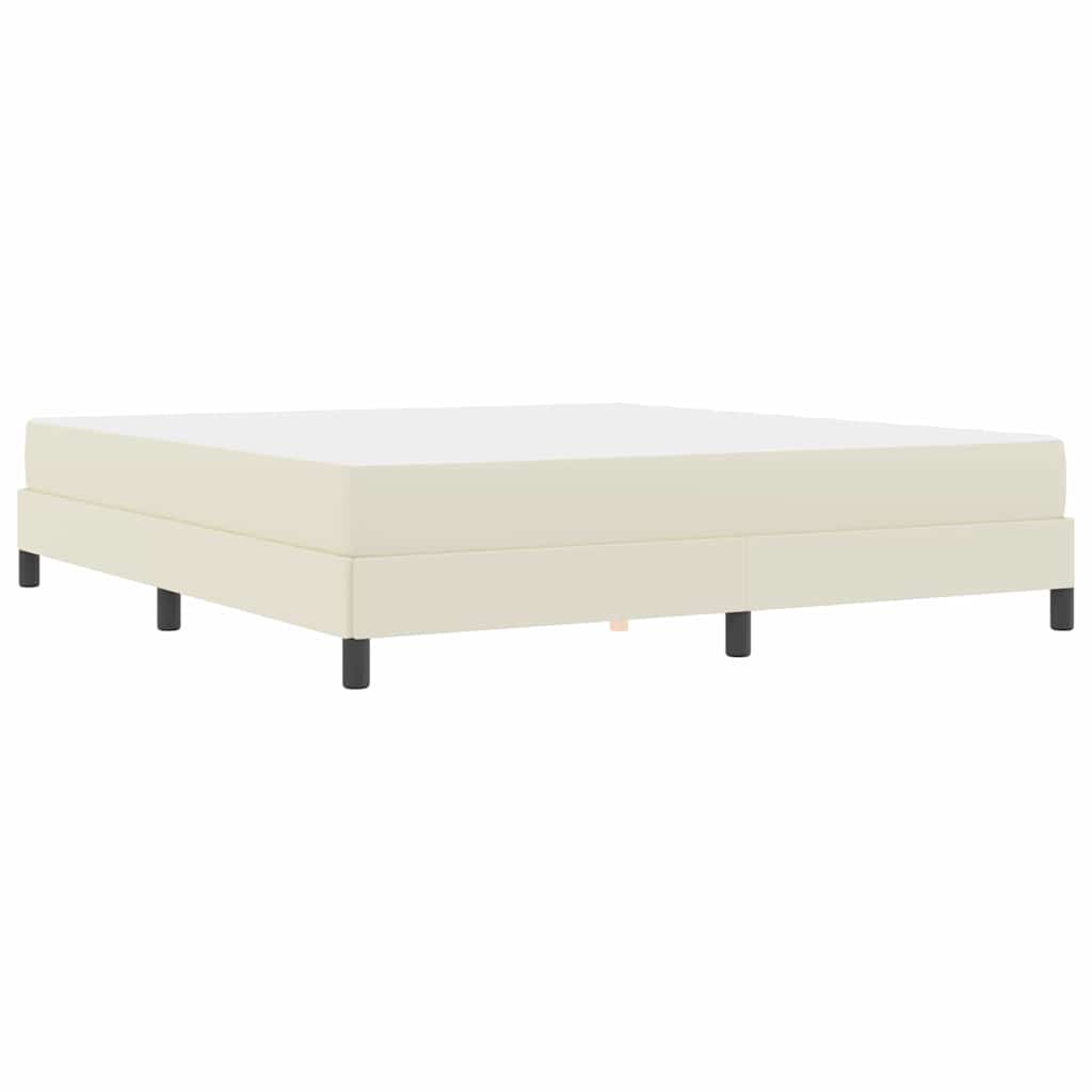 Struttura del letto con materasso Crema 180 x 200 cm Tessuto | homemem39