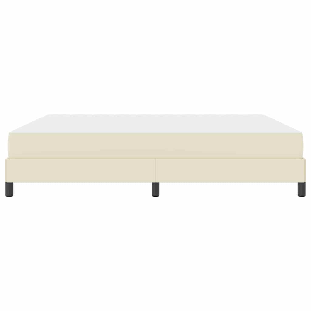 Struttura del letto con materasso Crema 180 x 200 cm Tessuto | homemem39