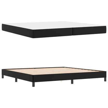 Struttura del letto con materasso Nero 200 x 200 cm Tessuto | homemem39