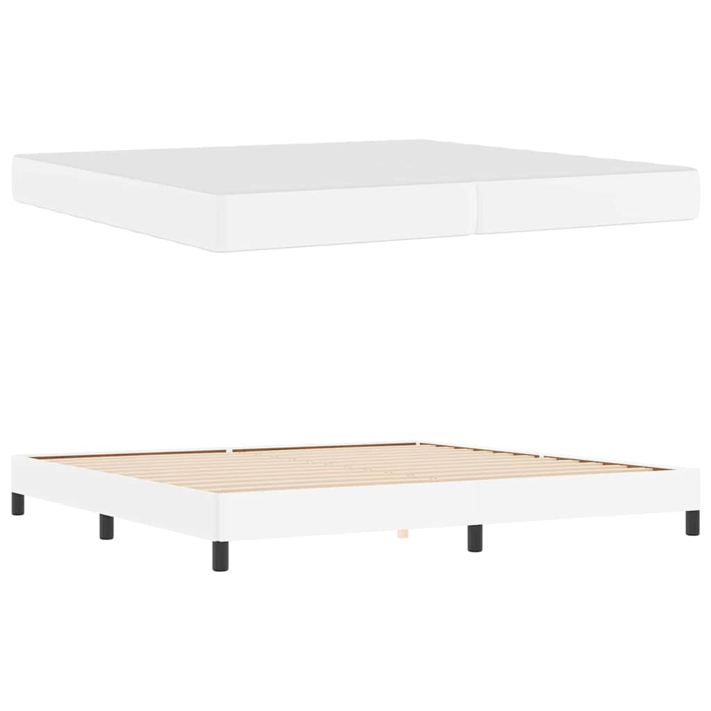 Struttura del letto Bianco Puro 200 x 200 cm Tessuto | homemem39